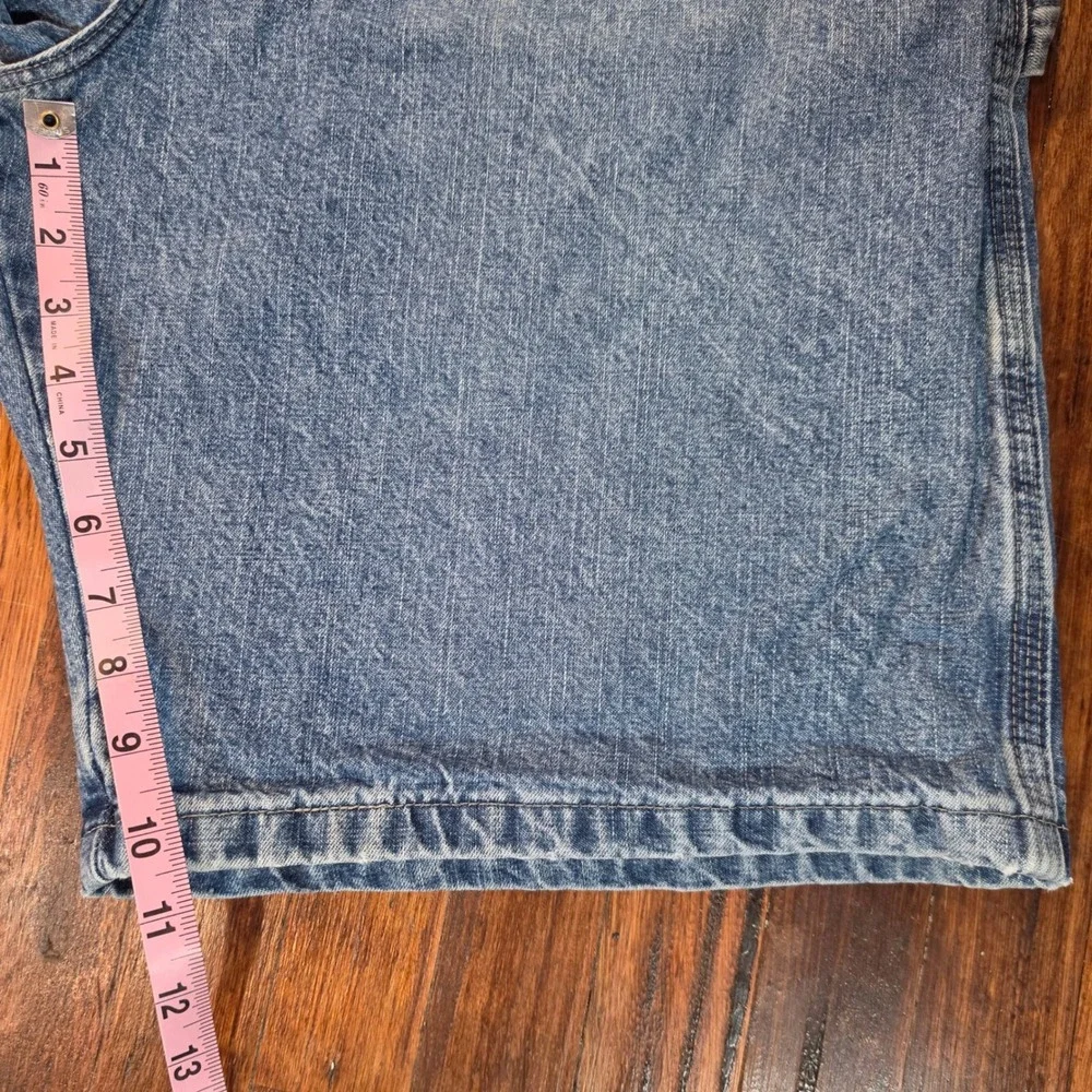 Wrangler‎ Mens Carpenter Denim Shorts Blue Medium Wash Work Worn 64WC4AI Size 40